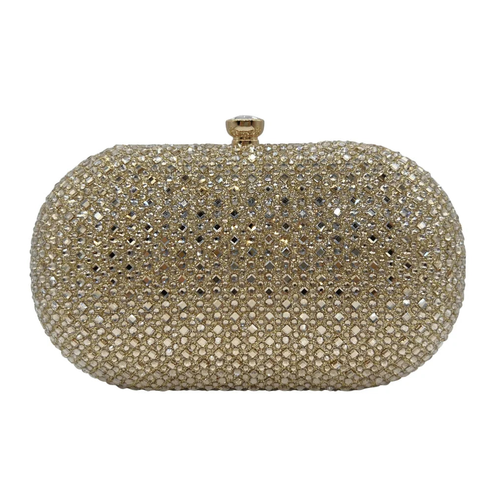 2024 Luxury Evening Bags for Women - Rhinestone Clutch Purse with Crystal Decorations, Wedding Party Handbag