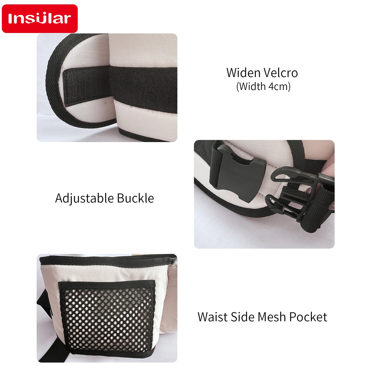 Adjustable Front Facing Baby Carrier Waist Stool with Hipseat Belt for Kids Infant Walkers Sling Hold Waist Belt Backpack