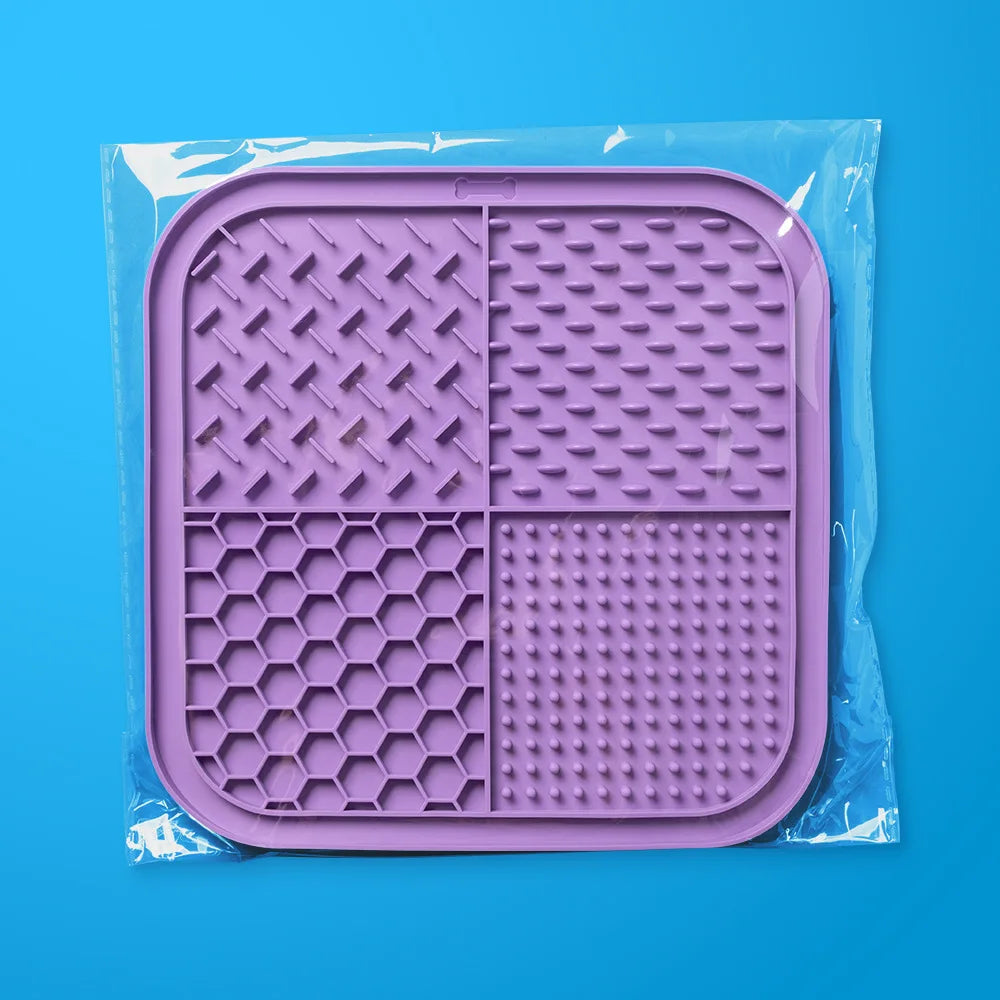 Pet Lick Mat for Dogs Cats, Anti-slip Anxiety Reducer Lick Tray,  Anxiety Relief Feeding Pad for Bath Grooming Distraction