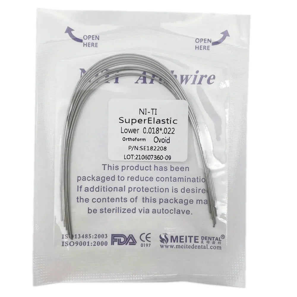 10pcs/pack Orthodontic Dental Super Elastic Oval Form Niti Round/Rectangular Arch Wires Dental Niti Arch Wire Dentist Product