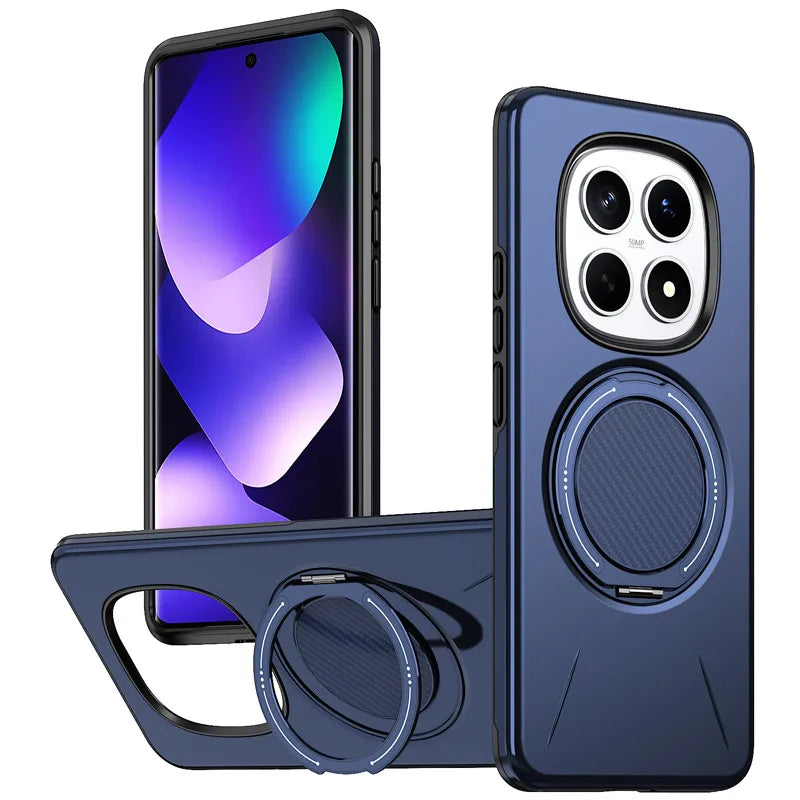For Xiaomi Redmi Note 15 Pro Plus, 15 Pro 5G Magnetic Case ELVEV Anti-scratch Hard PC Bracket Suction Phone Cover