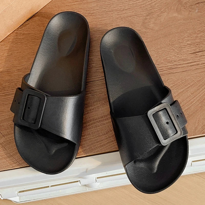 Summer Womens Adjustable Soft Slides Clogs Slipper Outdoor Indoor Flat EVA Slippers Lightweight
