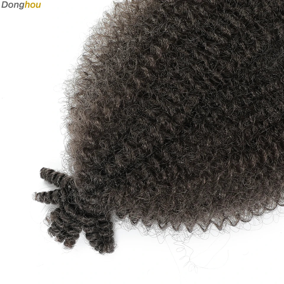Donghou Ombre Blonde Ginger Afro Twist Hair 350 1B 30 27 613 Bug Colors Springy Twist Braiding Hair for Soft Locs Marley Braids