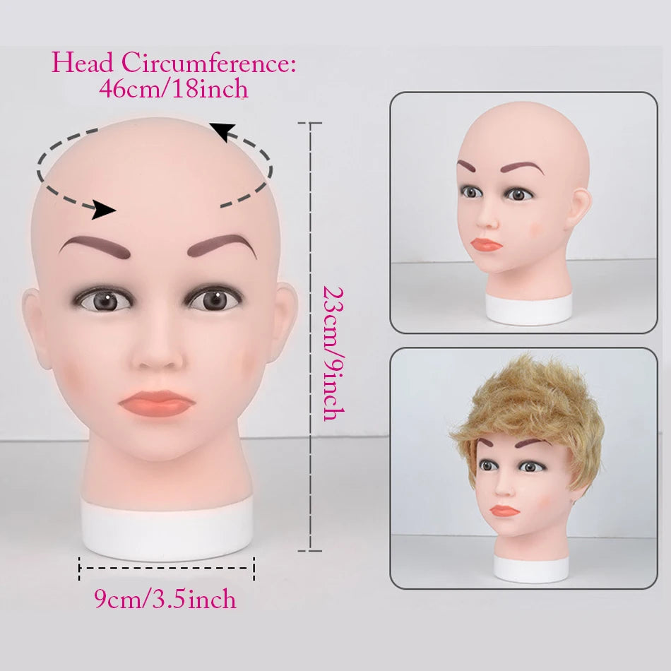 Mannequin Head Wig Stand With Adjustable Wig Tripod Stand Holder For Wigs Making Display cosmetology supplies hairdressing head