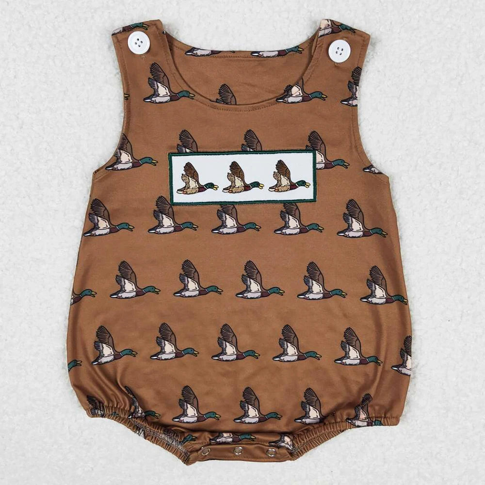 Hot Sale Kids Designer Clothes Boys Camo Branches Short Sleeve Rompers Boutique Infant Baby Boys Rompers Toddler Boy Jumpsuits