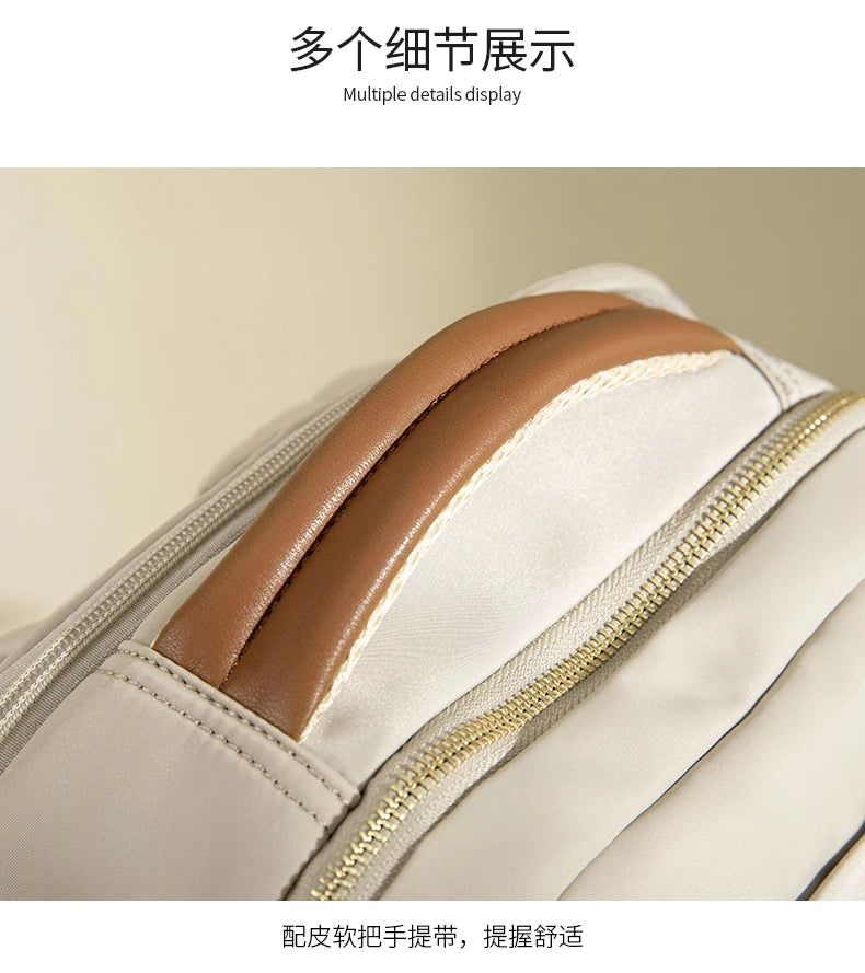 Luxury Laptop Backpacks for Women 15.6" Size Notebook Bag Large Cabin Space Business Travelbag Ladies Bookbags Big Zipper Pocket