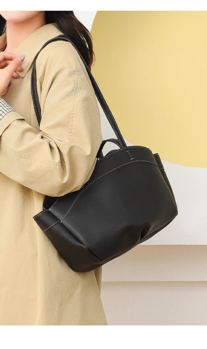 Premium Structured Tote Bag for Women – Elegant  Top Handle & Shoulder Strap, Luxury Leather Handbag for Work & Everyday