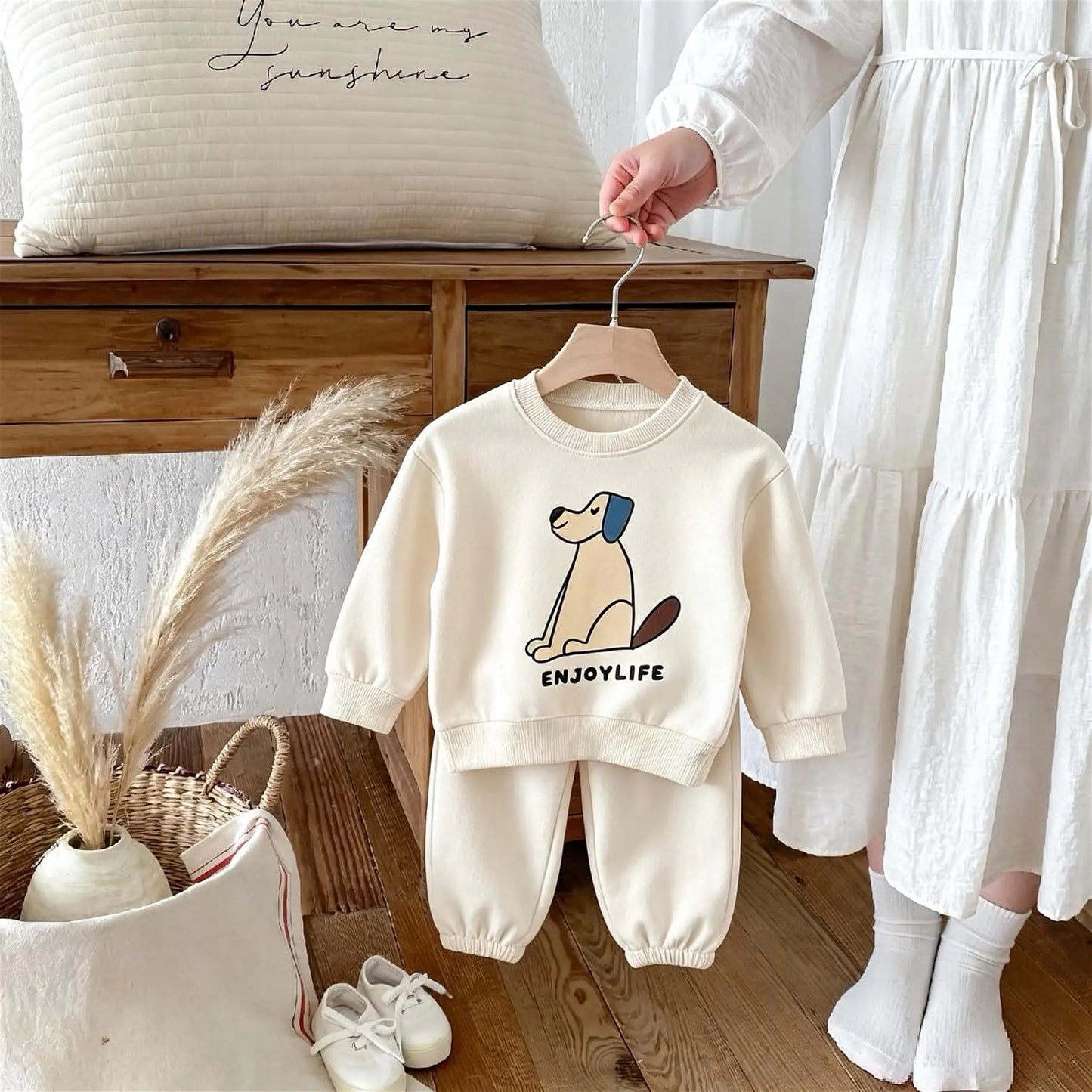 6m-6y Toddler Costume Suit Autumn Long Sleeve Casual Tracksuits Kids Sweatshirt + Pants Two Piece Set Cartoon Outfits Children's