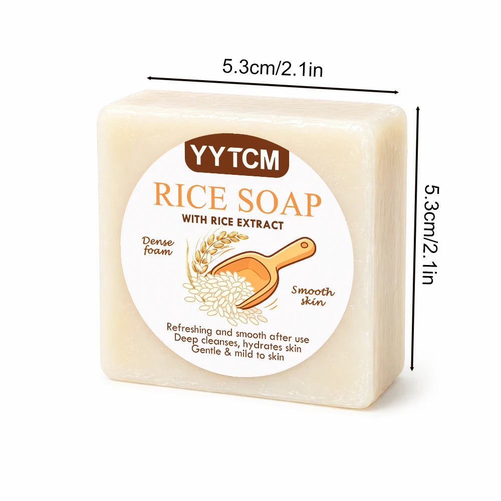 YYTCM Rice Extract Soap Gentle Hydrating Cleansing Bar For Face & Body