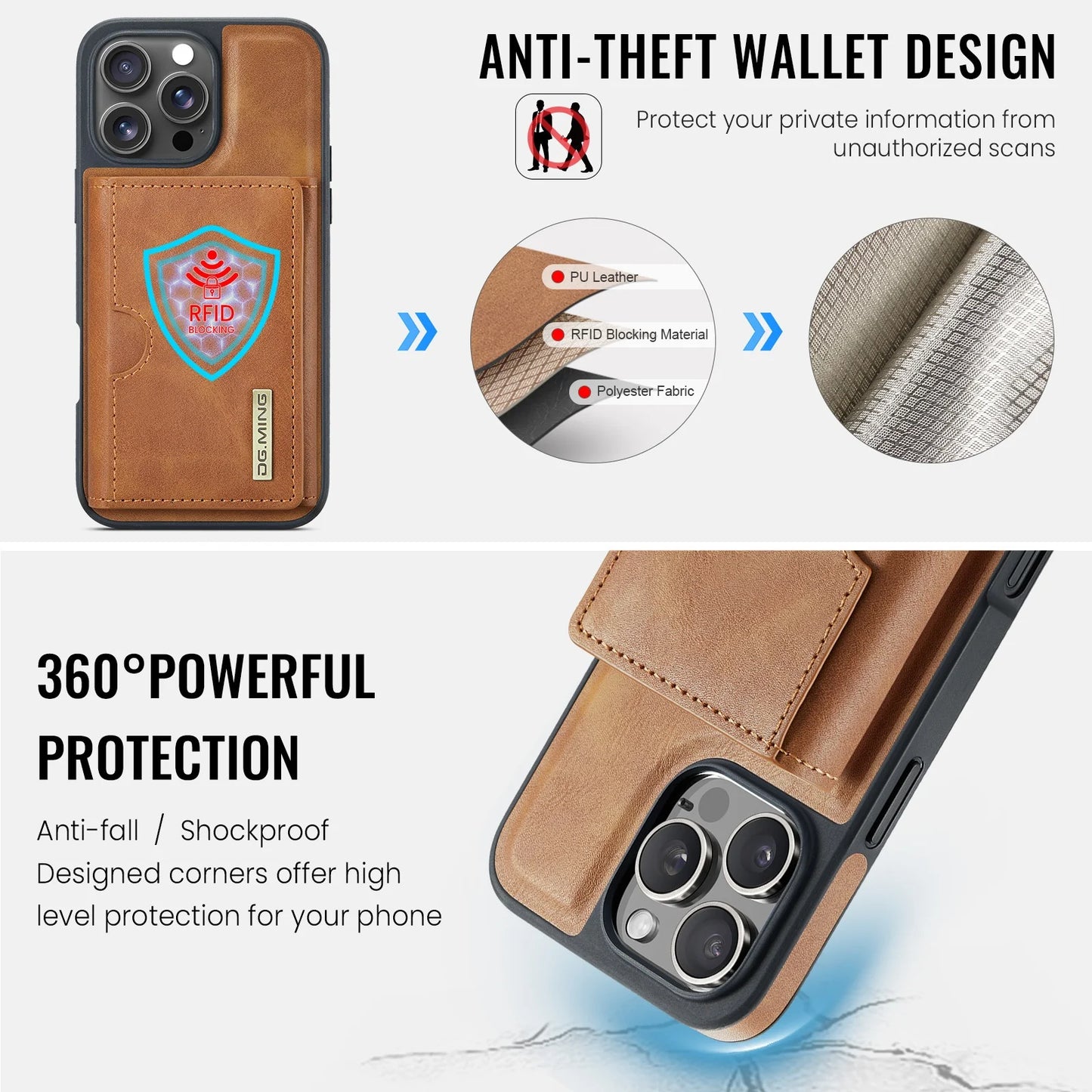 Magnetic Leather Wallet Card Phone Case For iPhone 17E 17 Air 16E 16 Pro Max 15 Plus 14 13 12 11 Flip Wireless Charging Cover