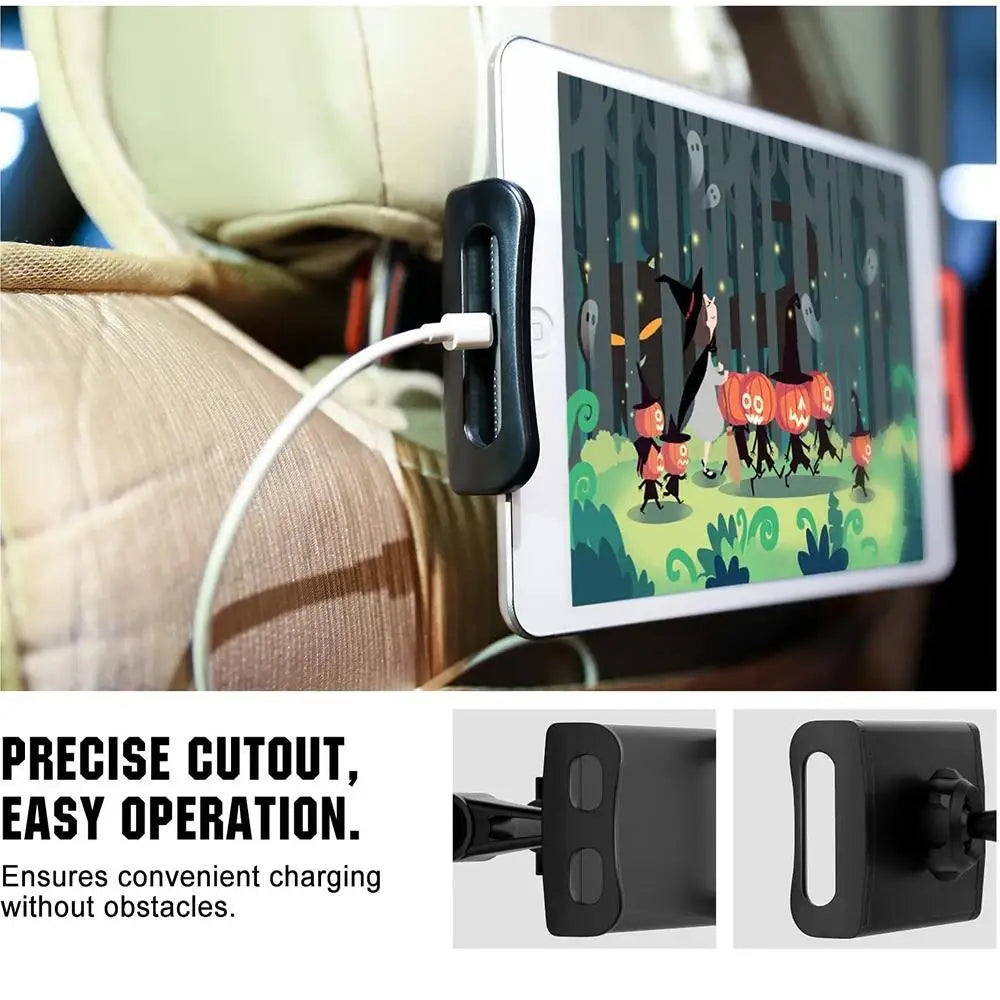 Universal Telescopic Mobile Phone Stand 360 Degree Rotation Tablet Holder Car Back Seat Headrest Bracket For iPad iPhone Huawei
