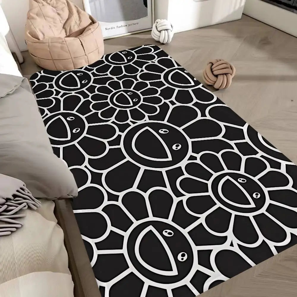 Flower T-Takashi Art M-Murakami Entrance Door Mat Nordic Style Home Doormat Bathroom-Toilet Mats Bedroom Hotel Decor Mat