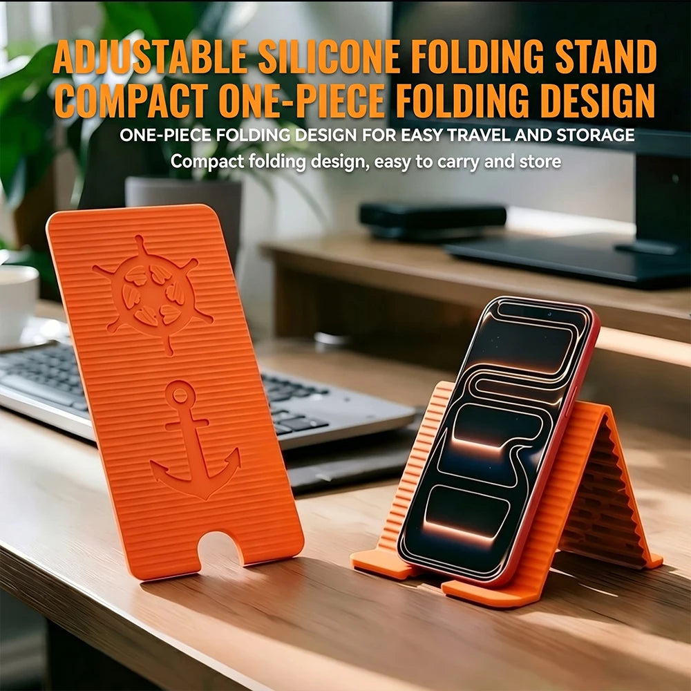 2026 New Flexible Silicone Phone Holder, 360° Bendable Stand, Portable Foldable Universal Mount Ideal for Travel Office Desktop