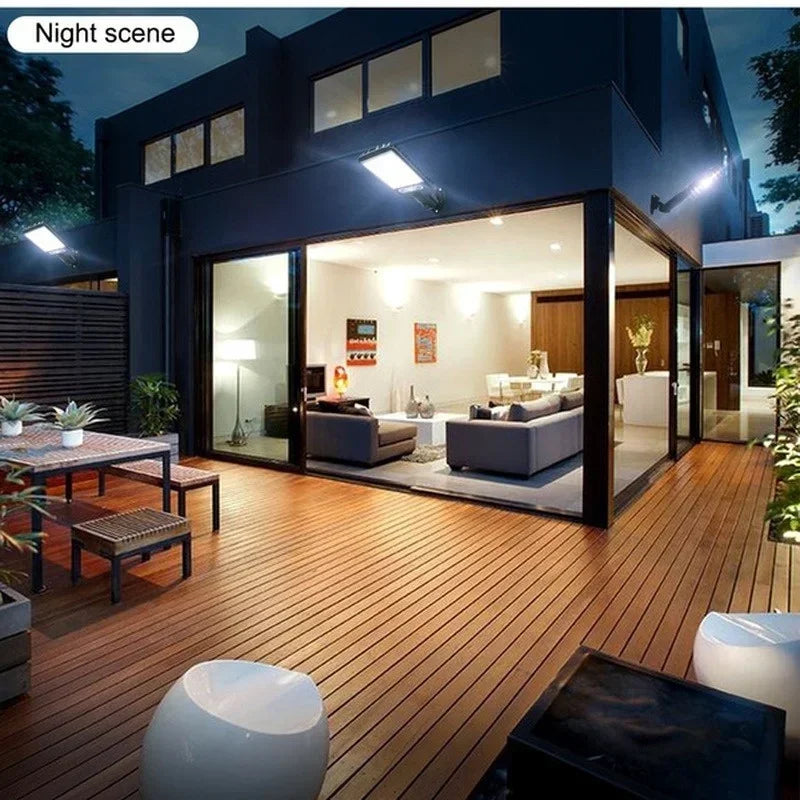 Powerful LED Solar Outdoor Courtyard Wall Lamp Rechargeable Induction Solar Garden Light Terrace Garage Door Street Lighting