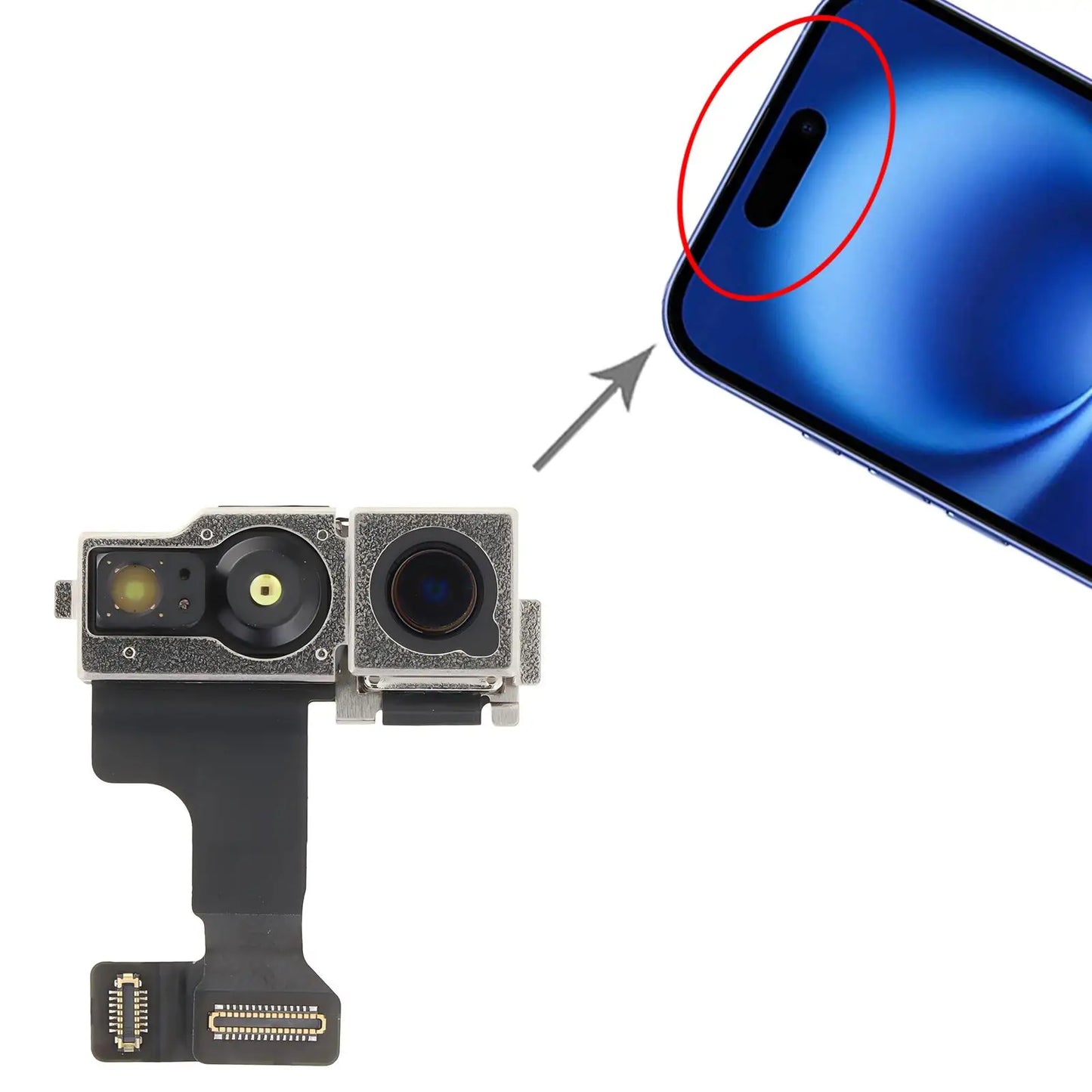 Repair Assistant Front Facing Camera For iPhone 16 / 16 Plus / 16 Pro / 16 Pro Max, Support Repair Assistant Testing & Face ID