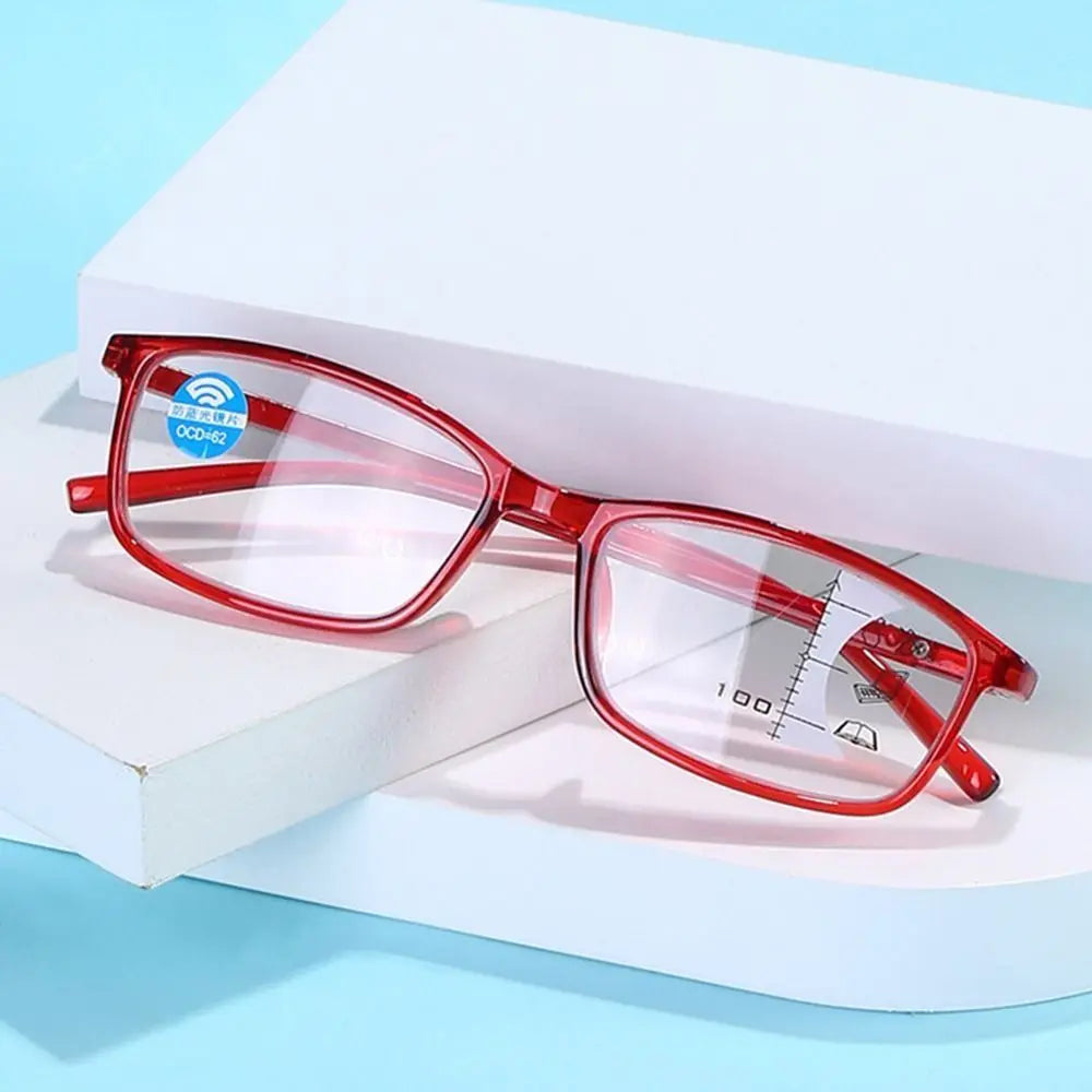 Retro Progressive Multi-Focus Reading Glasses For Men Women Anti-blue Light Near Far Presbyopia Eyeglasses