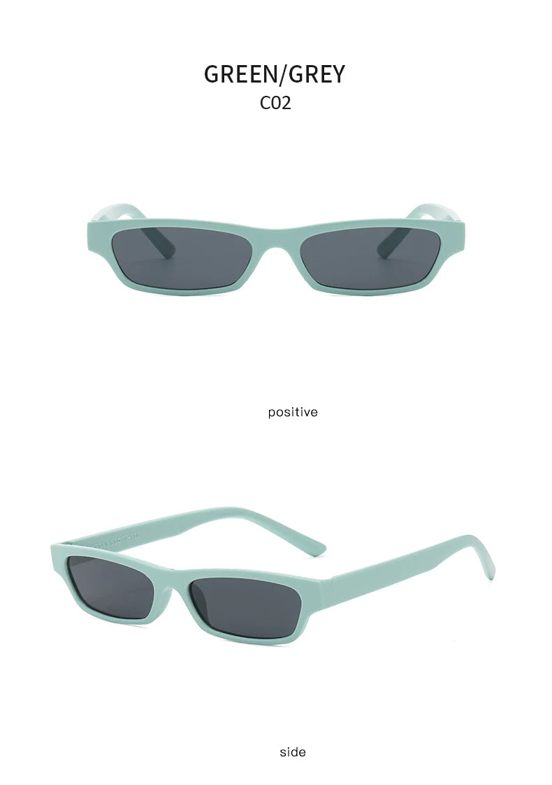 Small Narrow Rectangle Sunglasses Women Fashion Square Narrow Frame Vintage Brand Sun Glasses Men Shades Retro UV400 Oculos ﻿