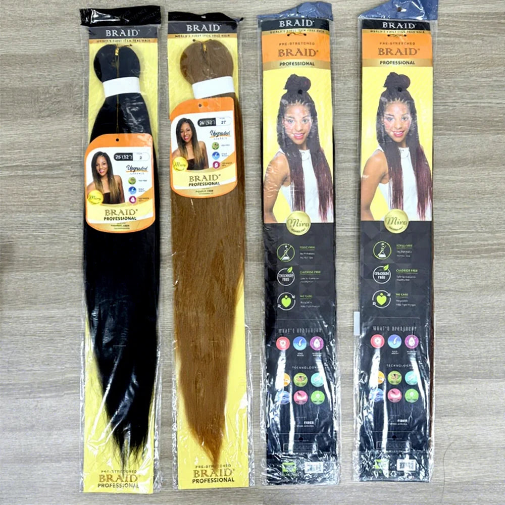 Easy Braids 26Inch Synthetic Yaki Texture Professional Braiding Hair Hot Water Setting with packaging Hair Extension For Women
