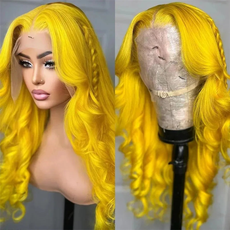 White Wig Body Wavy Lace Front Wig 13x4 HD Heat Fiber Pre Plucked Synthetic And Blend For Women Daily Wear Clearance Cosplay