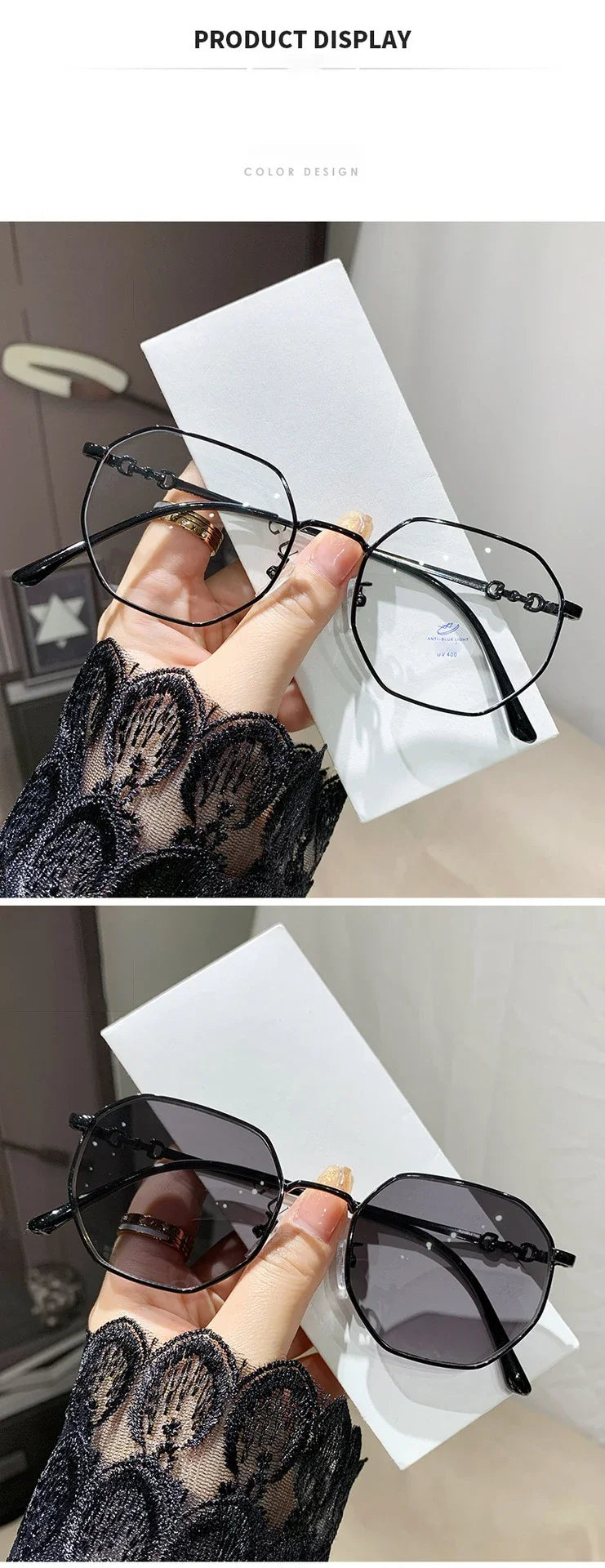 New Fashion Photochromic Myopia Glasses Women Color Changing Sun Shades Sunglasses with Minus Diopters Prescription Lens Glasses