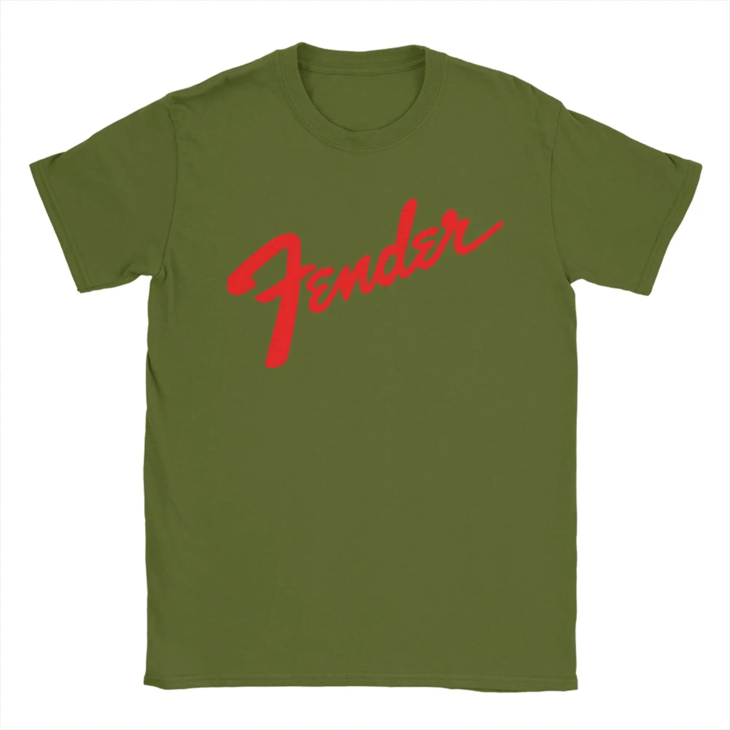 Fender Jimi Hendrix Electric Guitar T-Shirt Beach 100% Cotton T-Shirts For Adult Casual Tee Shirt Short Sleeve Y2K Funny Clothes