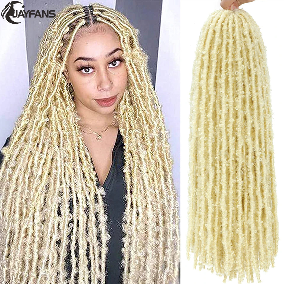18 24 Inch Butterfly Locs Crochet Hair Extensions Synthetic Distressed Butterfly Soft Locs Crochet Braids Hair for Black Women