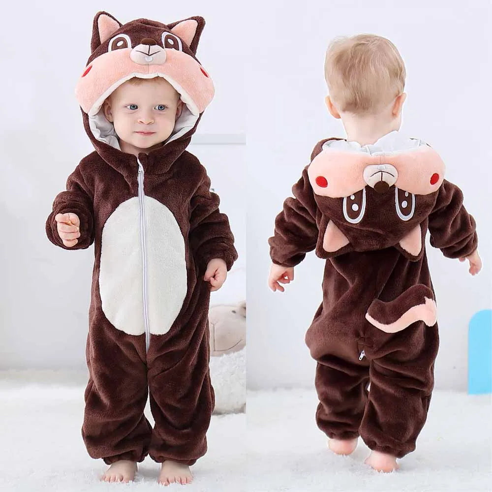 0 to 4 Years Baby Pajamas Winter Cartoon Sleeping Clothes Boys Dinosaur Pijamas Onesies Girls Clothes Toddler Night Bodysuits