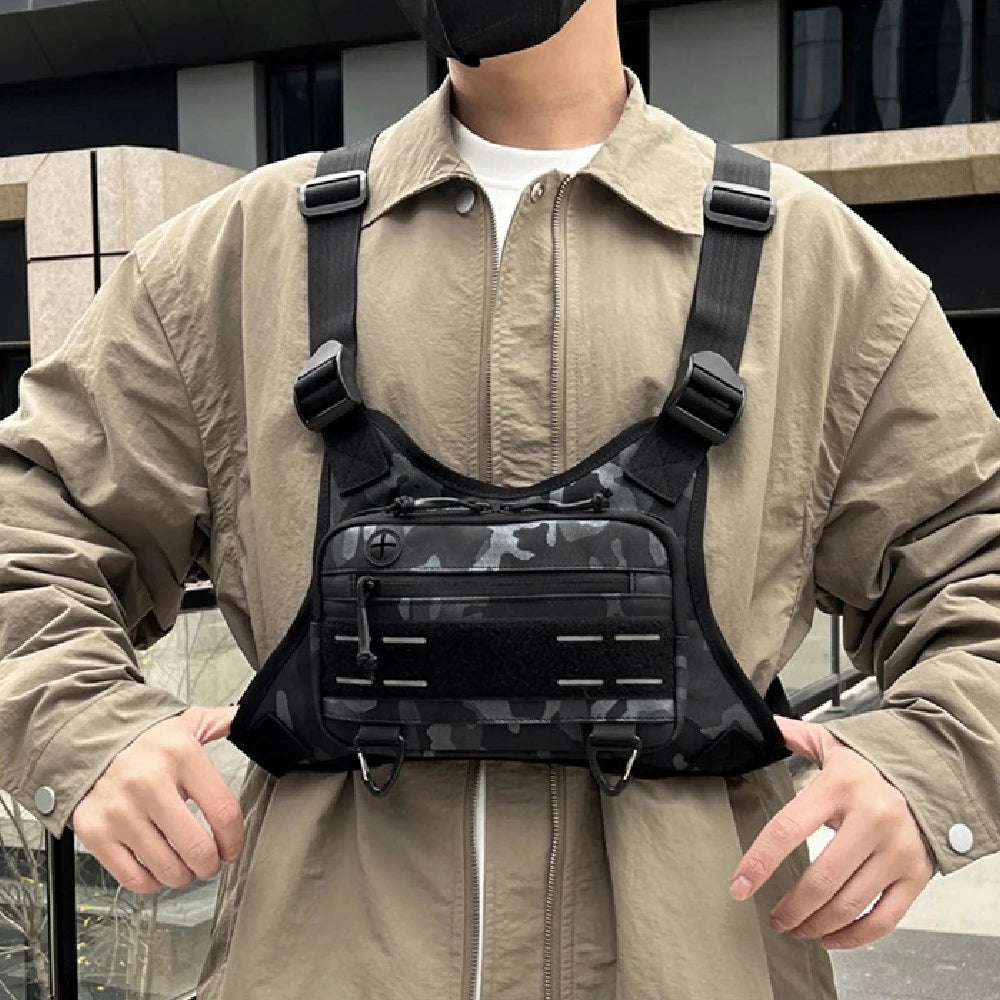 Outdoor Running Cycling Chest Bag Water-Resistant Lightweight With Phone Pouch For Fitness Commute Multi-Scene Men Women