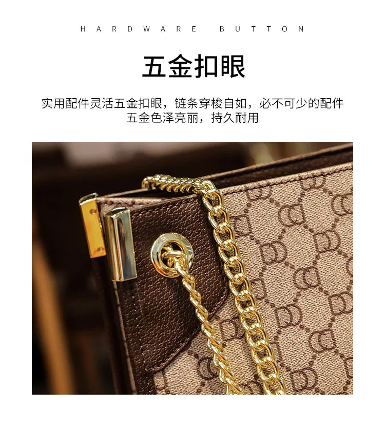 Fashionable Diaper Bag Trendy Crossbody Handbag For Business Women Elegant Leather Classic Designer Paris Style Large Capacity