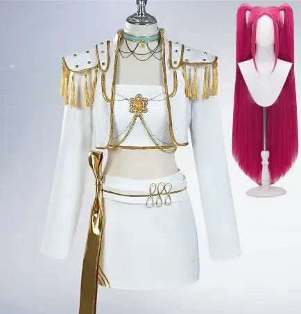 2026 Fantasia Rumi Zoey Mira Cosplay Girls Singing White Suits Cartoon  Disfraz Costume 6 to 14 Years Halloween Clothes