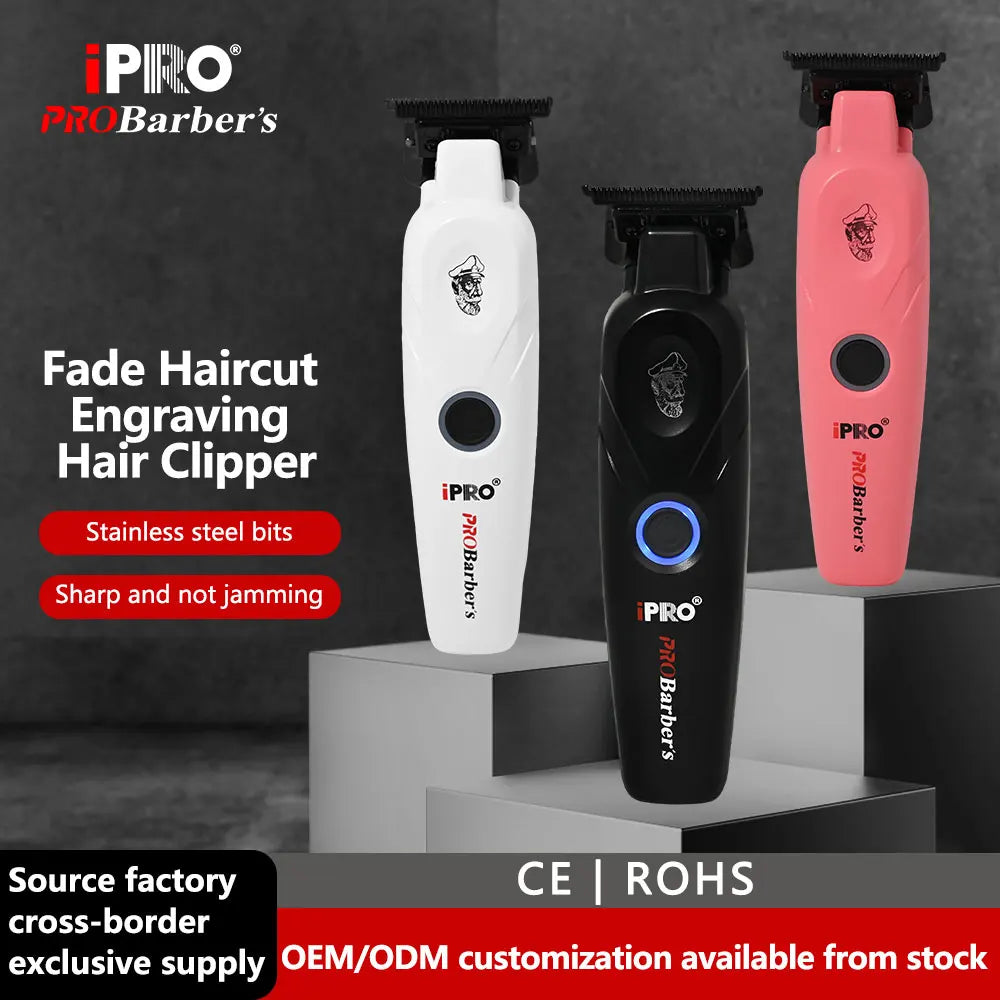 iPRO S1082 Professional Electric Hair Clipper 7700RPM High Speed 1600mAh Long Battery Life Magnetic Comb Attachment Set