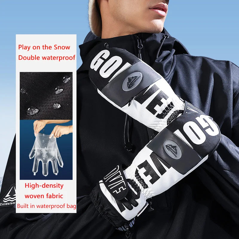 3M Thinsulate Ski Gloves Women Men Windproof Breathable Waterproof Thermal Winter Warm Snow Skate Mittens Snowboard Accessories