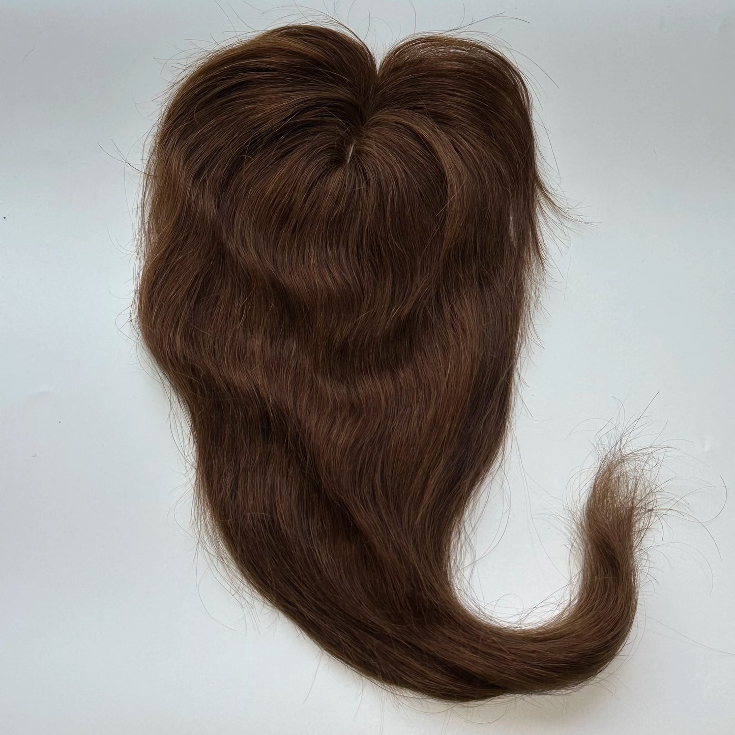 Women Hair Topper 100% Human Hair With Fringe Lace Mechanism Middle Part | 8x12cm 12inch Job Interview Ready