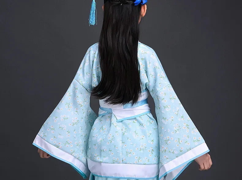Halloween Cosplay Kids Set Dance Performance Dress for Girls Show Disfraz Child Hanfu Dress Costume Chinese Traditional Clothes