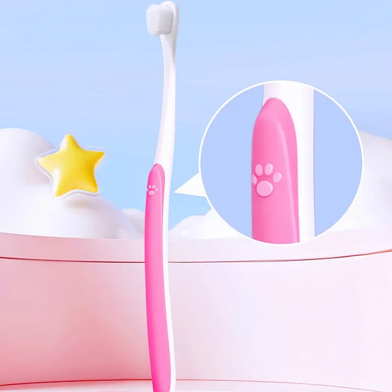 Pet Toothbrush Dog Toothbrushes Soft Dense Hair Toothbrush for Dog Teeth Cleaning Small Head Cat Toothbrushes Pet Mouth Cleaning