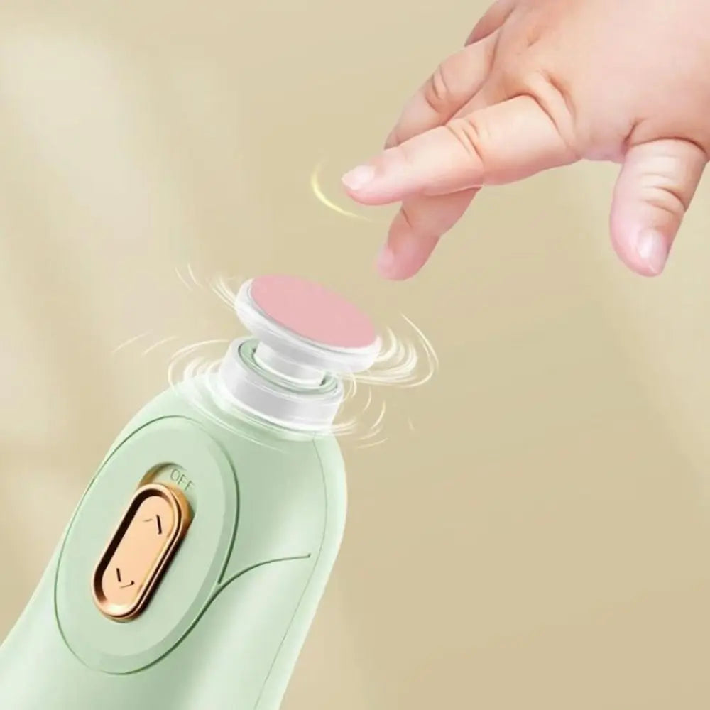 Electric Baby Nail Trimmer Safety 6 Grinding Heads Baby Nail Grinder Silent Child's Newborn Nail Clippers Manicure Tool Set