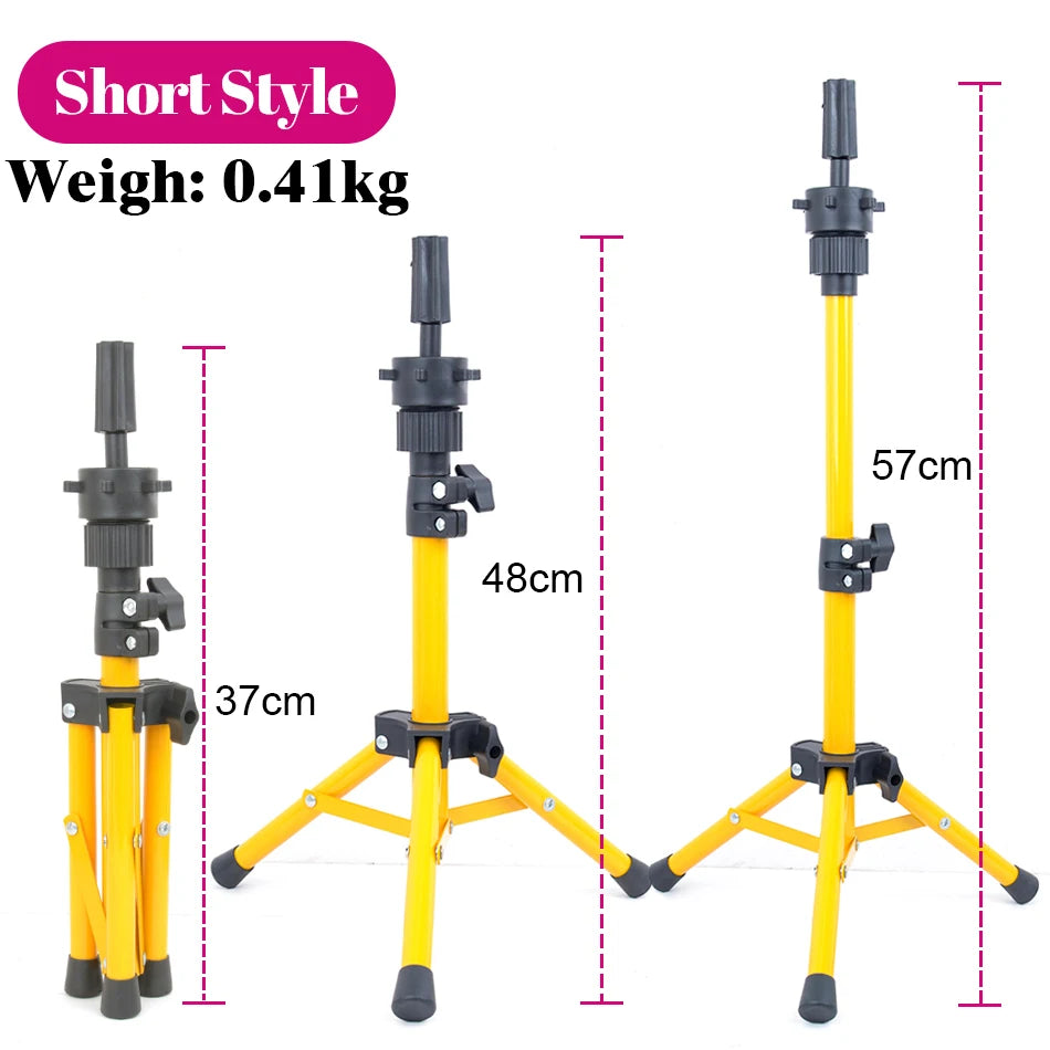 Mannequin Head Wig Stand With Adjustable Wig Tripod Stand Holder For Wigs Making Display cosmetology supplies hairdressing head