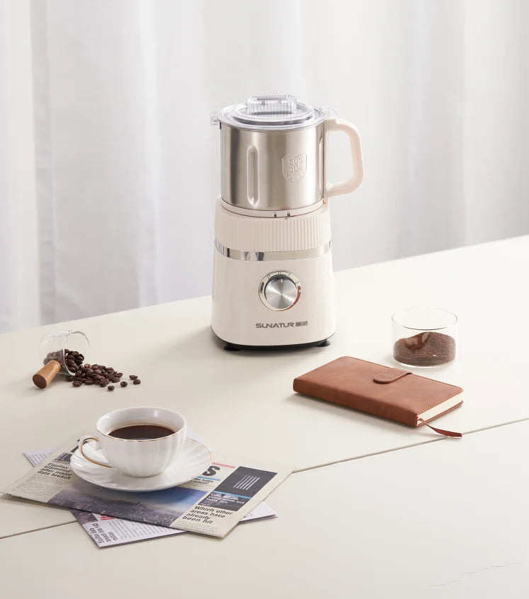 SUNATUR 500W Home Use Food Processor Multifunctional Kitchen Grinder for Coffee Spices Baby Food with Large Capacity