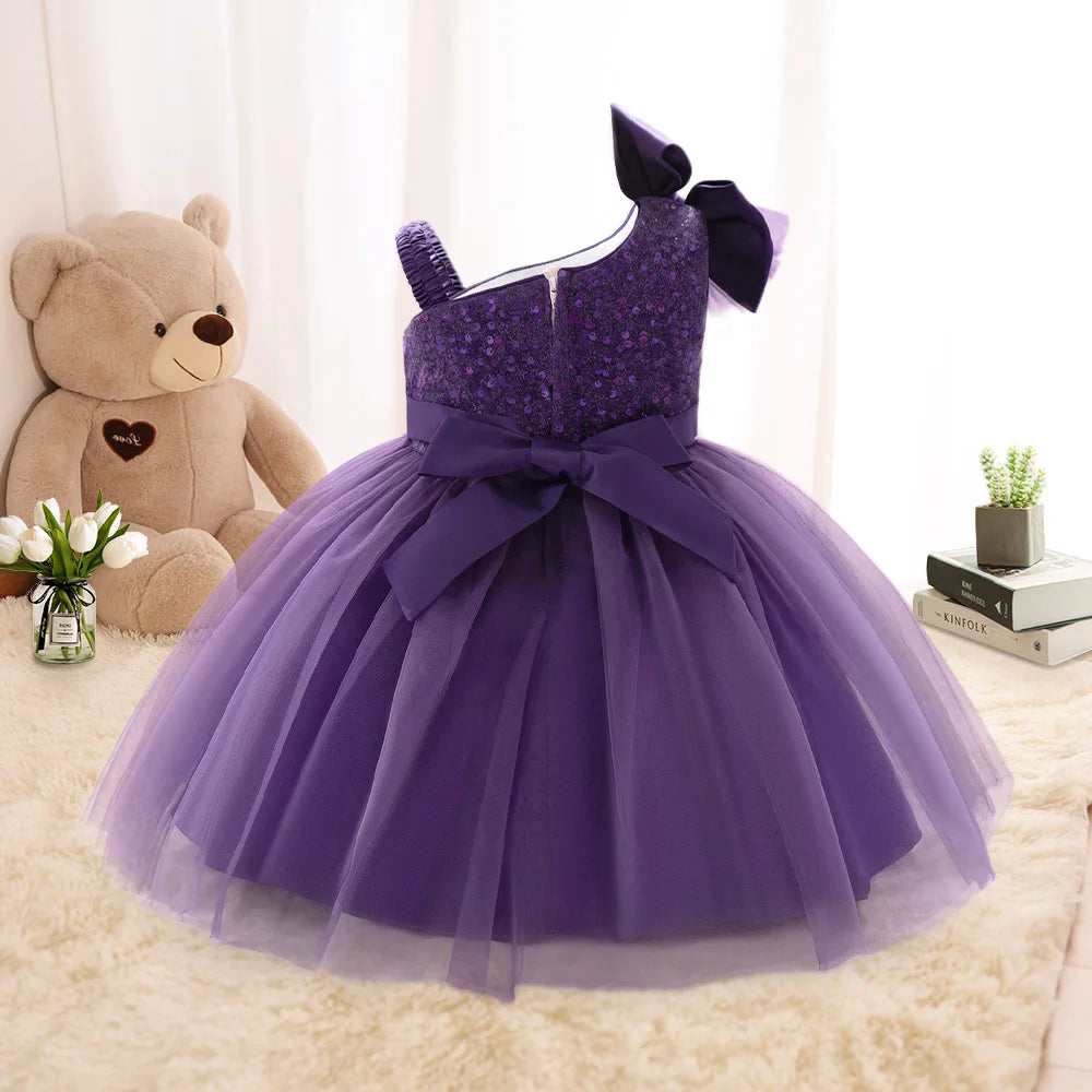Toddler Baptism Party Baby Girls Dresses Girls Tulle 1st Birthday Wedding Prom Baby Dress Infant Bridesmaids Christmas Costumes
