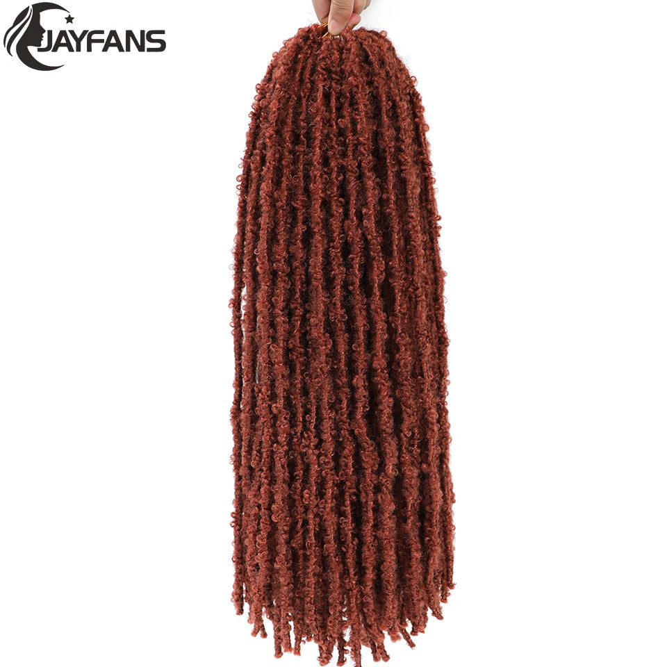 18 24 Inch Butterfly Locs Crochet Hair Extensions Synthetic Distressed Butterfly Soft Locs Crochet Braids Hair for Black Women