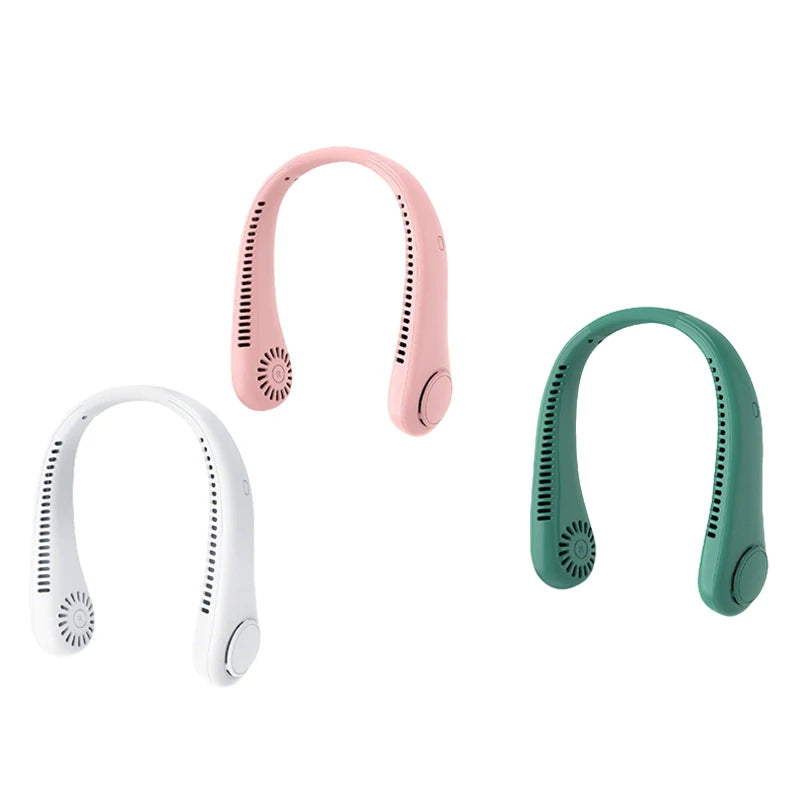 Stretchable Hands-Free Cooling Neck Fan, 3 Adjustable Speed Modes, Portable with 4000mAh Rechargeable Battery