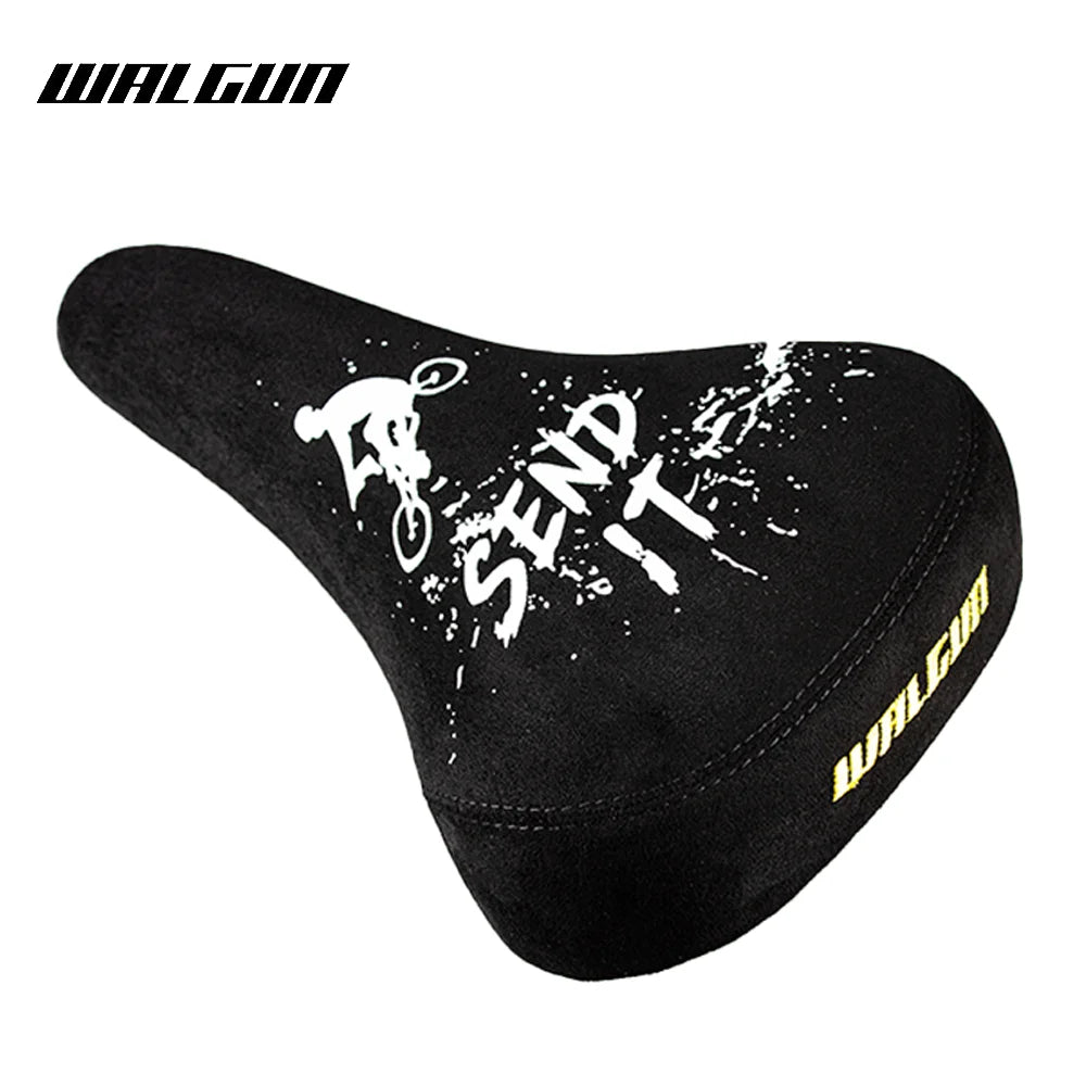 WALGUN BMX Bicycle Saddle Dirt Jump Cruiser Bike Seat with Embroidery Freestyle Racing Dowbhill Saddle MTB 265*170 Cycling Parts