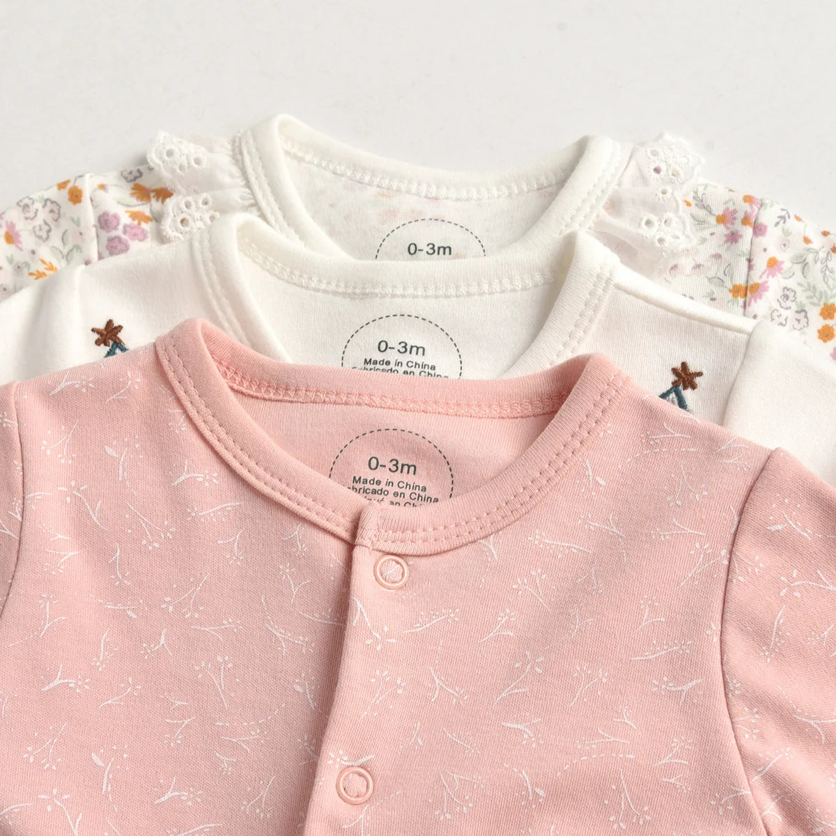 3Pcs Brand Newborn Baby Clothes Set Infant Boys Girls Romper Cotton Long Sleeve Pajamas Jumpsuit Toddler Outfits