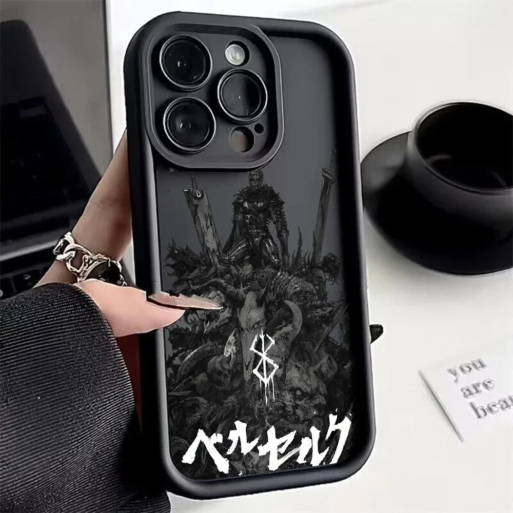 Berserk Guts Anime Phone Case for iPhone 17e 17 16e 16 15 14 13 12 11 Air Pro Max Mini XR XS X 7 8 6 6s Plus Soft TPU Back Cover