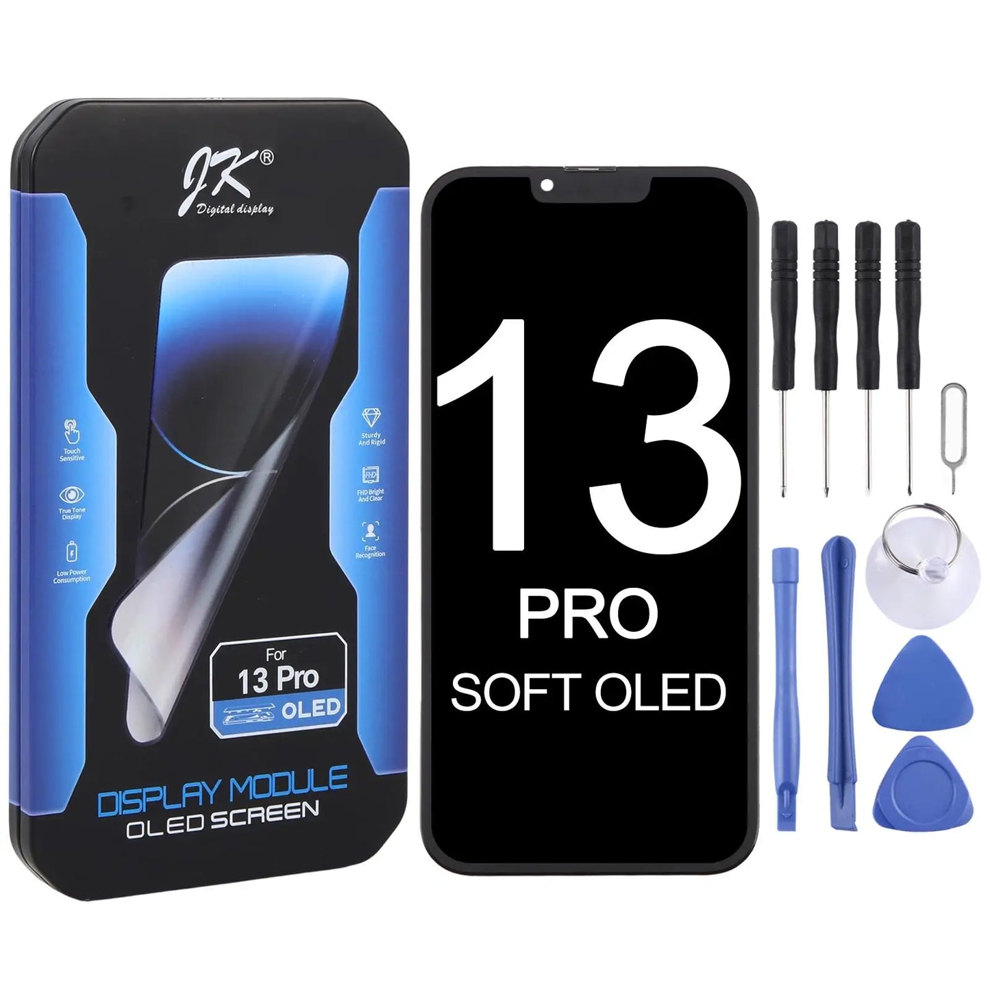 JK SOFT and Hard OLED Screen LCD Display Replacement iPhone 12 13 14 15 16 16e 17 Pro Max