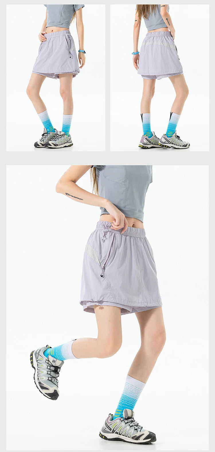 Outdoor Sport Skirts Shorts Women Summer Streetwear Hiking Lightweight Quick Dry Loose Casual Cargo Shorts Skirts