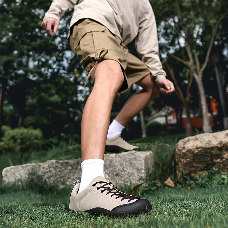 Couple Outdoor Hiking Shoes Slip On Mountaining Shoes Men Wide-Toe-Box Barefoot Shoes for Men Women Walking Shoes Men Sneakers