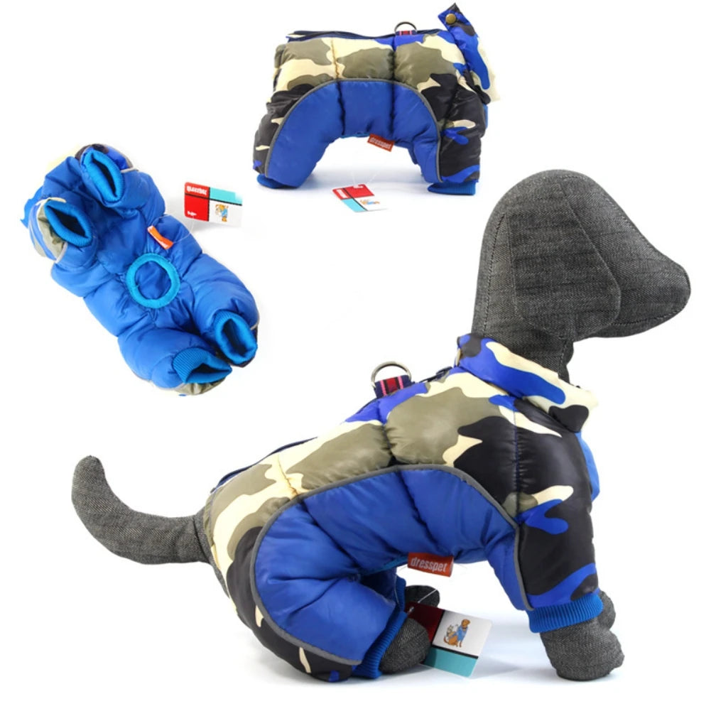 Winter Dog Coat Warm Waterproof Puppy Down Jacket Lightweight Outdoor Windproof Snowsuit Cold Weather Apparel for Small Dogs