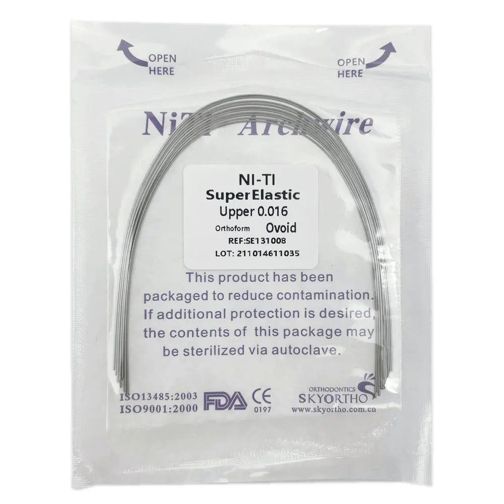 10pcs/pack Orthodontic Dental Super Elastic Oval Form Niti Round/Rectangular Arch Wires Dental Niti Arch Wire Dentist Product