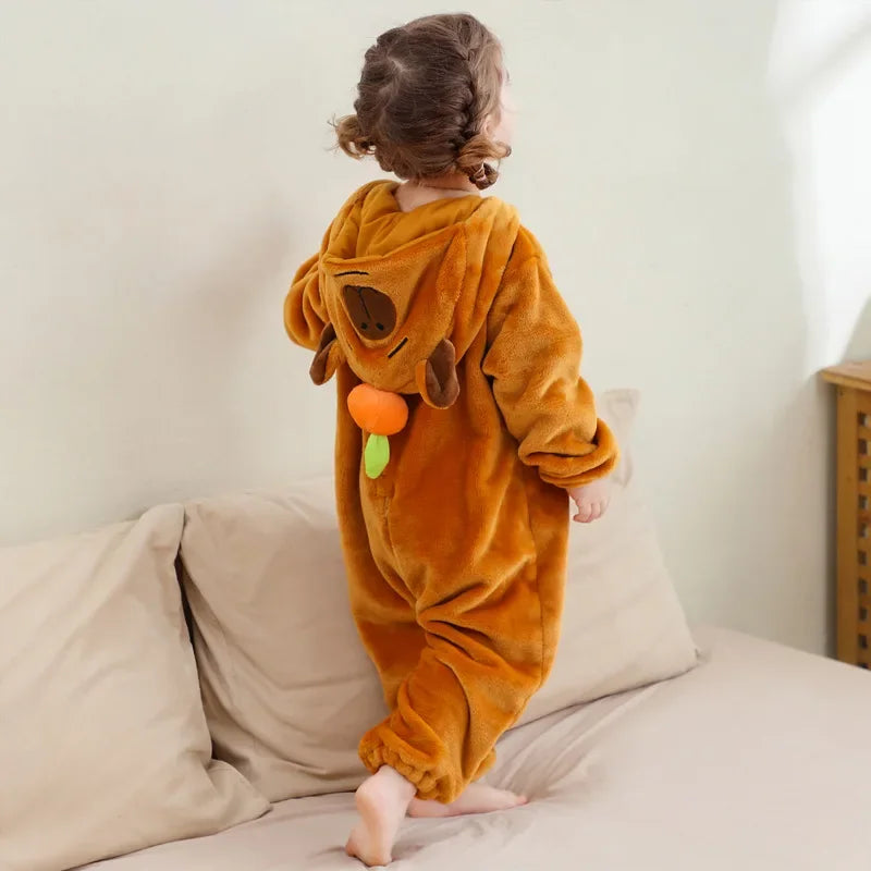 Newborn Baby Deer Animal Cartoon Romper Clothes Girls Pajamas Long Sleeve Hooded Onesies Infant Boys Costumes For Christmas